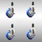 Service Caster 4 Inch 316SS Blue Poly Swivel 1-1/4 Inch Expanding Stem Caster Set Brake SCC SCC-SS316EX20S414-PPUBBLUE-TLB-114-4 - alternate 1